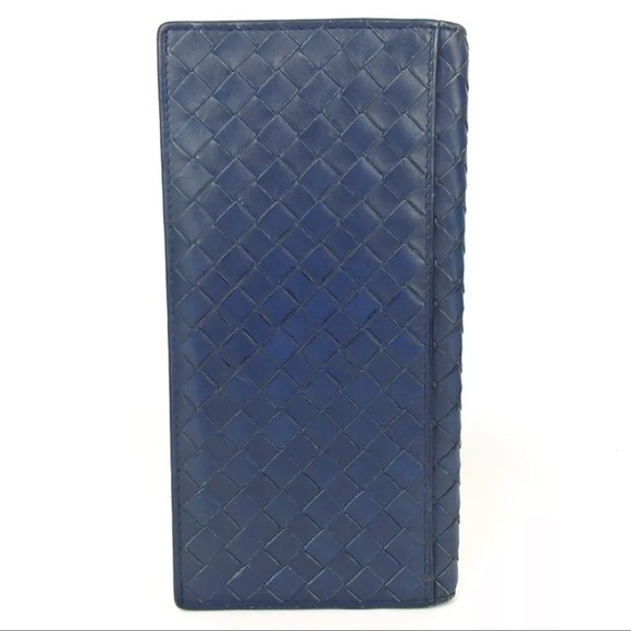 AUTH Bottega Veneta Bifold Wallet Blue - Picture 2 of 8